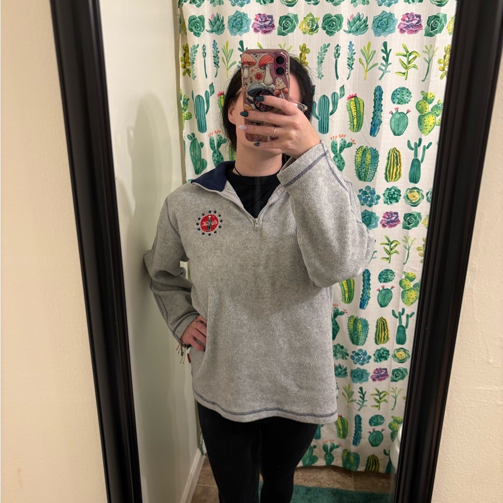Coca-Cola Vintage Gray Quarter-Zip Pullover